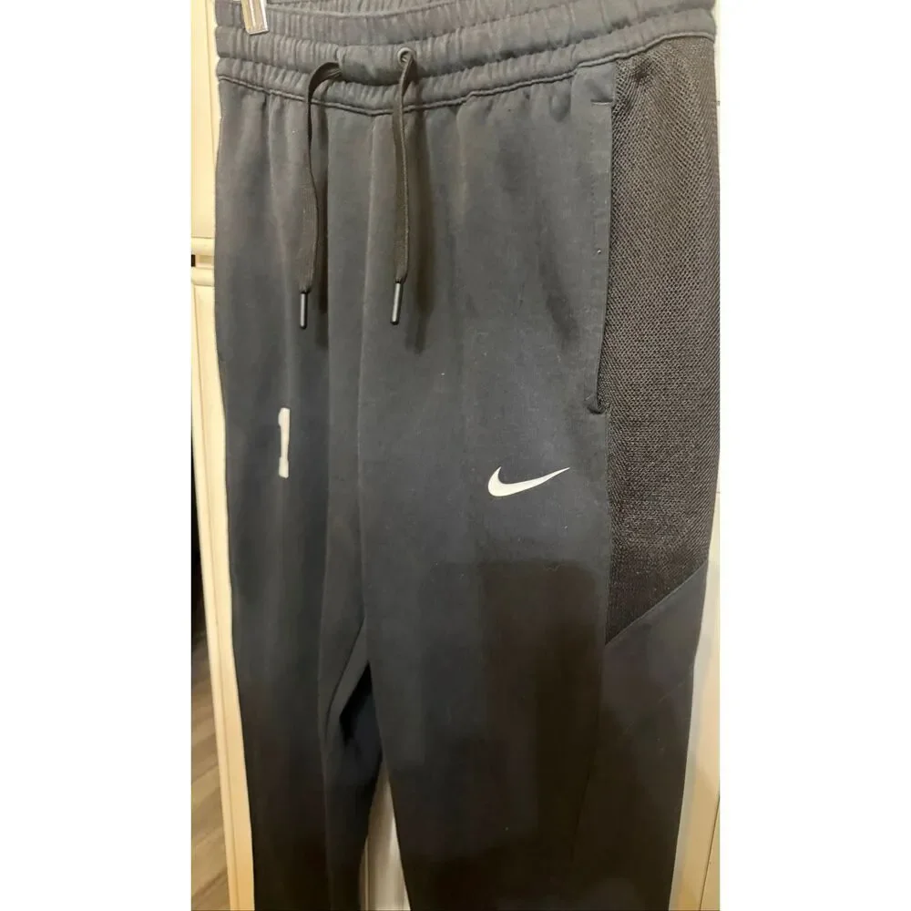 Nike Youth Dri-Fit Showtime Basketball Jogger Pants Black White Size Small